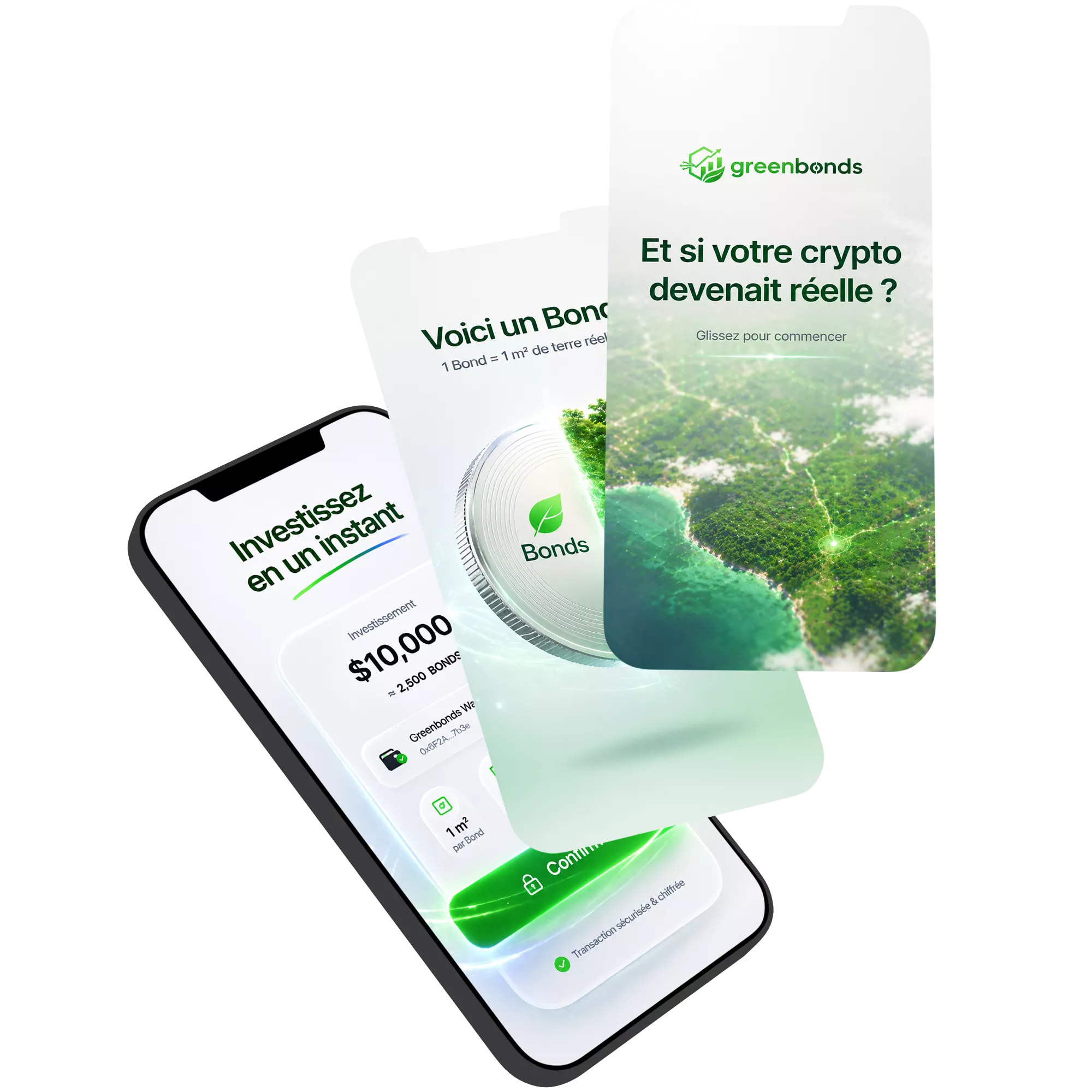 Application Greenbonds sur mobile